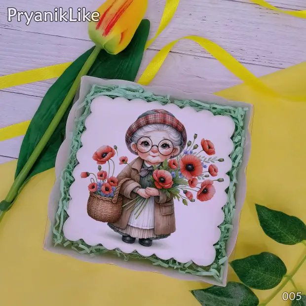 Пряник квадратный (бабушке) (10-10 см.)